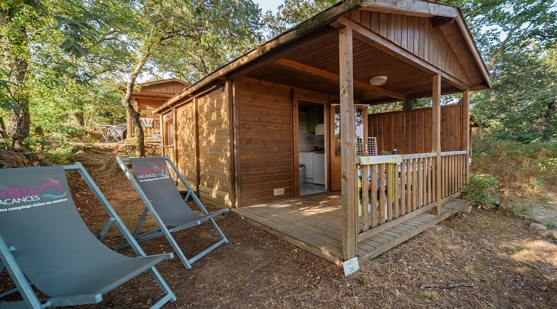 Wooden chalet 2 PERS 18m² - Half-covered terrace