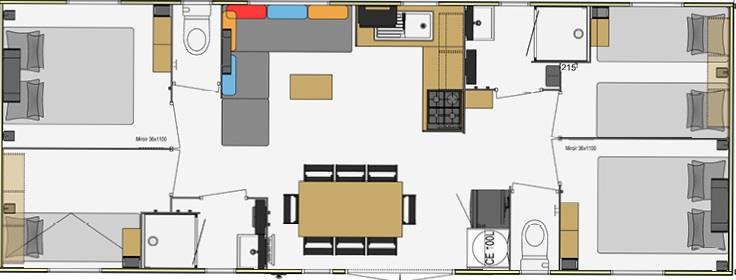 Stacaravan 8p - Mobilhome Quattro 40m²