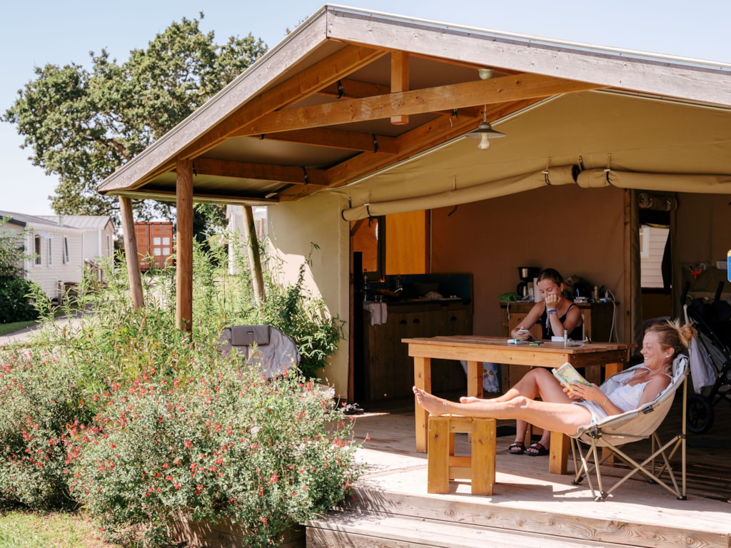 Safaritent 5p - Ecolodge Cotton Toilée CONFORT 32m²
