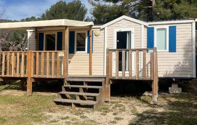 Stacaravan Comfort - 32 m²- 3 slaapkamers - Verhoogd terras