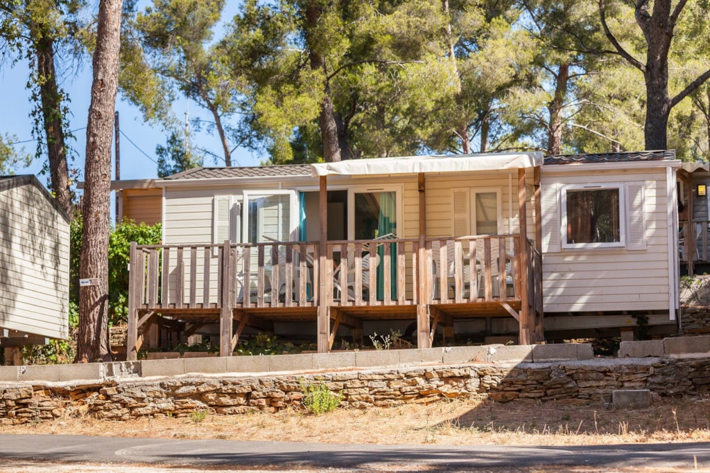 Stacaravan Classic - 32 m²- 3 slaapkamers - Verhoogd terras