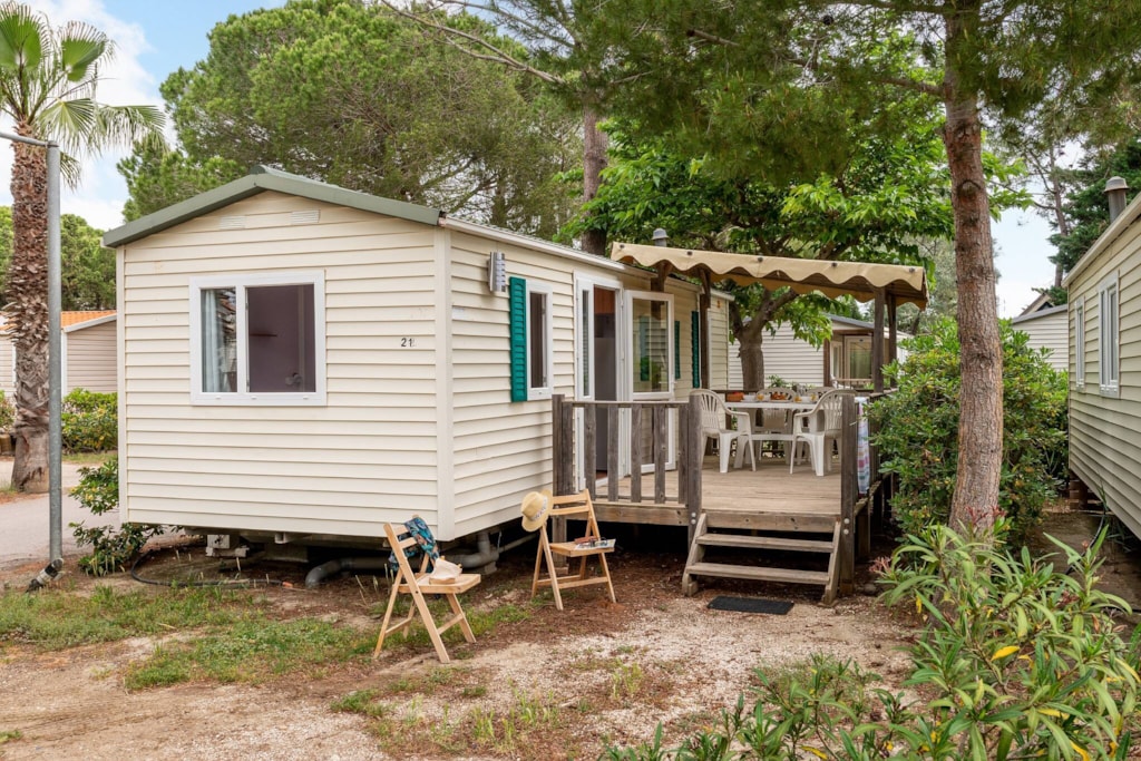 Stacaravan Classic - 20 m²- 2 slaapkamers - Verhoogd terras