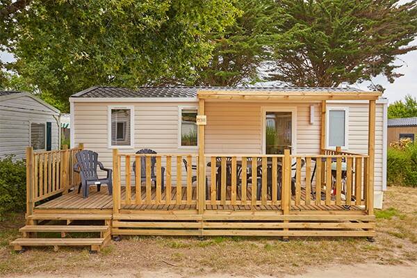 Stacaravan 6p - Classic - 27 m²- 3 slaapkamers - Verhoogd terras