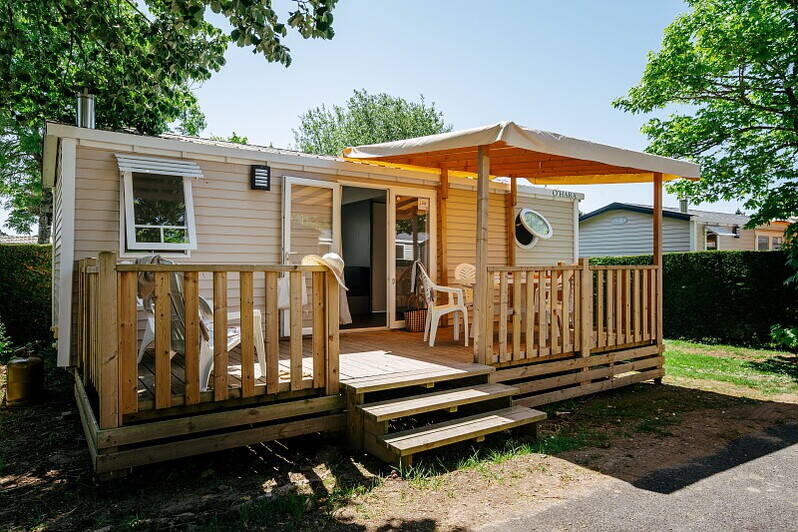 Stacaravan Comfort 30m² | 2 slaapkamers | Verhoogd terras